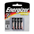 Energizer Max AAA  Alkaline Battery 4 Pack