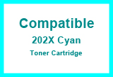 Compatible 202X High Yield Cyan Laser Toner Cartridge - 2500 Pages