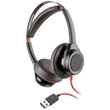 Poly Blackwire 7225 Boomless USB-A Over the Head Wired Stereo Headset with Active Noise Cancelling
