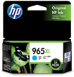 HP 965XL Cyan High Yield Ink Cartridge, 1600 Pages.