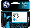 HP 915 Cyan Ink Cartridge, 315 Pages.