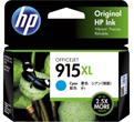 HP 915XL High Yield Cyan Ink Cartridge, 825 Pages.