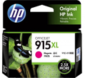 HP 915XL High Yield Magenta Ink Cartridge, 825 Pages.