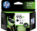 HP 915XL High Yield Black Ink Cartridge, 825 Pages.