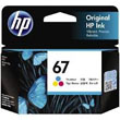 HP 67 Tri Colour Ink Cartridge (3YM55AA), 100 Pages.