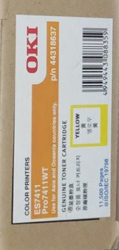 OKI 44318637 Laser Toner Cartridge Yellow - 11,500 Pages