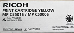 Ricoh 841165 High Yield Yellow Toner Cartridge - 17,000 Pages.