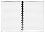 A5, 8mm Ruled Lines 160 Sheets Spiral Notebook.