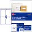 Avery L7169  Label, Four Label Per Sheet, 100 A4 Sheets Per Pack.