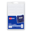 Avery No Iron Fabric Labels, 18 Labels Per Sheet, 3 (A6) Sheets Per Pack.