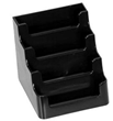 Business Card / Visiting Card Holder 4 Tier Landscape Black