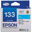 Epson 133 Cyan Standard Capacity Ink Cartridge, 300 Pages.