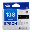 Epson 138 Black High Yield Ink Cartridge, 308 Pages.