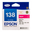 Epson 138 Magenta High Yield Ink Cartridge, 420 Pages.