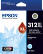 Epson 312XL High Capacity Light Cyan Ink Cartridge, 830 Pages.
