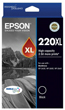 Epson 220XL Black High Yield Ink Cartridge, 500 Pages.