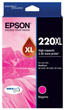 Epson 220XL Magenta High Yield Ink Cartridge, 450 Pages.