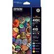 Epson 410XL Black + 410 Standard Colours (PB, C, M, Y) - Ink Cartridge Value Pack