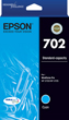 Epson 702 Cyan Ink Cartridge, 300 Pages.