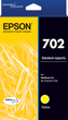 Epson 702 Yellow Ink Cartridge, 300 Pages.