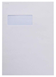 White Envelope C4 / A4 Size Window Peel & Seal Wallet Flap Box of 250