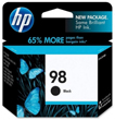 HP 98 Black Ink Cartridge, 420 Pages.