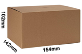 Corrugated Cardboard Stock Carton Size 00 154X142X102 MM