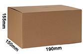 Corrugated Cardboard Carton Size 0 190X150X155  MM