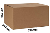 Corrugated Cardboard Carton Size 14 598X344X231MM