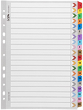Index Dividers 20 Tabs 1-20 Numerical Cardboard Coloured