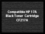 Compatible 17A Black LaserJet Toner Cartridge, CF217A