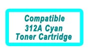 Compatible 312A Cyan Toner Cartridge, 2700 Pages.