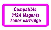 Compatible 312A Magenta Toner Cartridge, 2700 Pages.