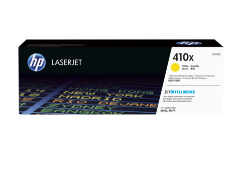 HP 410X (CF412X) High Yield Yellow Laser Toner Cartridge - 5000 Pages