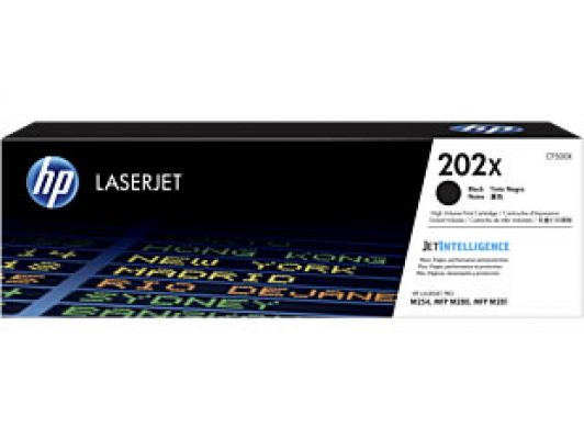 HP 202X High Yield Black Laser Toner Cartridge (CF500X) - 3200 Pages