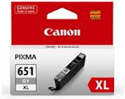 Canon CLI-651XLGY Grey High Yield Ink Cartridge, 750 Pages.