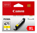 Canon CLI-671XL Yellow High Yield Ink Cartridge, 690 Pages.