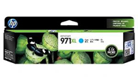 HP 971XL Cyan High Yield Ink Cartridge, 6600 Pages.