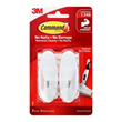 Command Adhesive Wire Hooks White Medium Pack of 2 For Hanging Heavy Duty Up To 1.3kg Ideal  For Bathroom, Kitchen, Home and Office