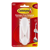 Command Adhesive Wire Hooks White Large For Hanging Heavy Duty Up To 2.2kg Ideal  For Laundry, Kitchen, and Wardrobe