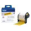 Brother DK-22606  Black on Yellow Continuous Film Label Roll , 62mm 15.24m long