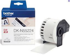 Brother DK-N55224 Continuous Non-Adhesive Paper Roll – Black on White, 54mm 30.5m long