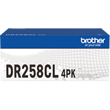 Brother DR258CL Four Pack of Drums Delivers approximately 30,000 pages per drum (3 pages/job).