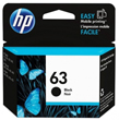 HP 63 Black Ink Cartridge 190 Pages.