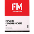 FM Premium Pocket Copysafe/sheet protector A4 50 Micron Glass Clear Polypropylene Box 100