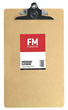 FM Hardboard Clipboard A4/Foolscap Size With Metal Clip