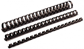 Fellowes Plastic Binding Coils 6mm Black - 100 Pack