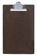 GBP Hardboard  Clipboard Dark Brown A4/Foolscap Size With Metal Clip