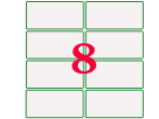 Multipurpose Self-Adhesive 99.1mmx67.7mm Labels, 8 Labels Per Sheet, 100 Sheets Per Pack.