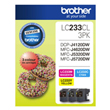 Brother LC233CL3PK Ink Cartridge - Value Pack Cyan, Magenta, Yellow